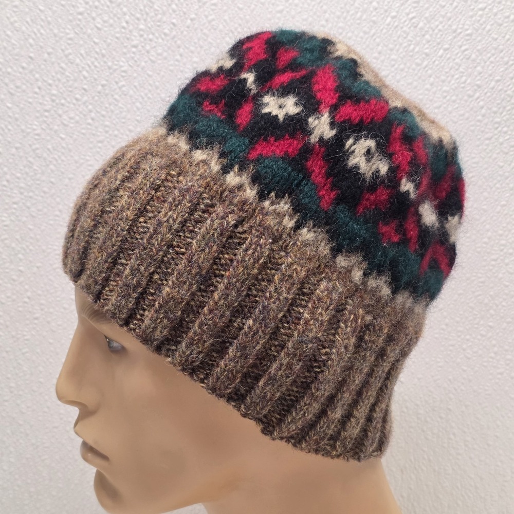 Gap Wool Cap Winter Hat Beanie Brown Green Red